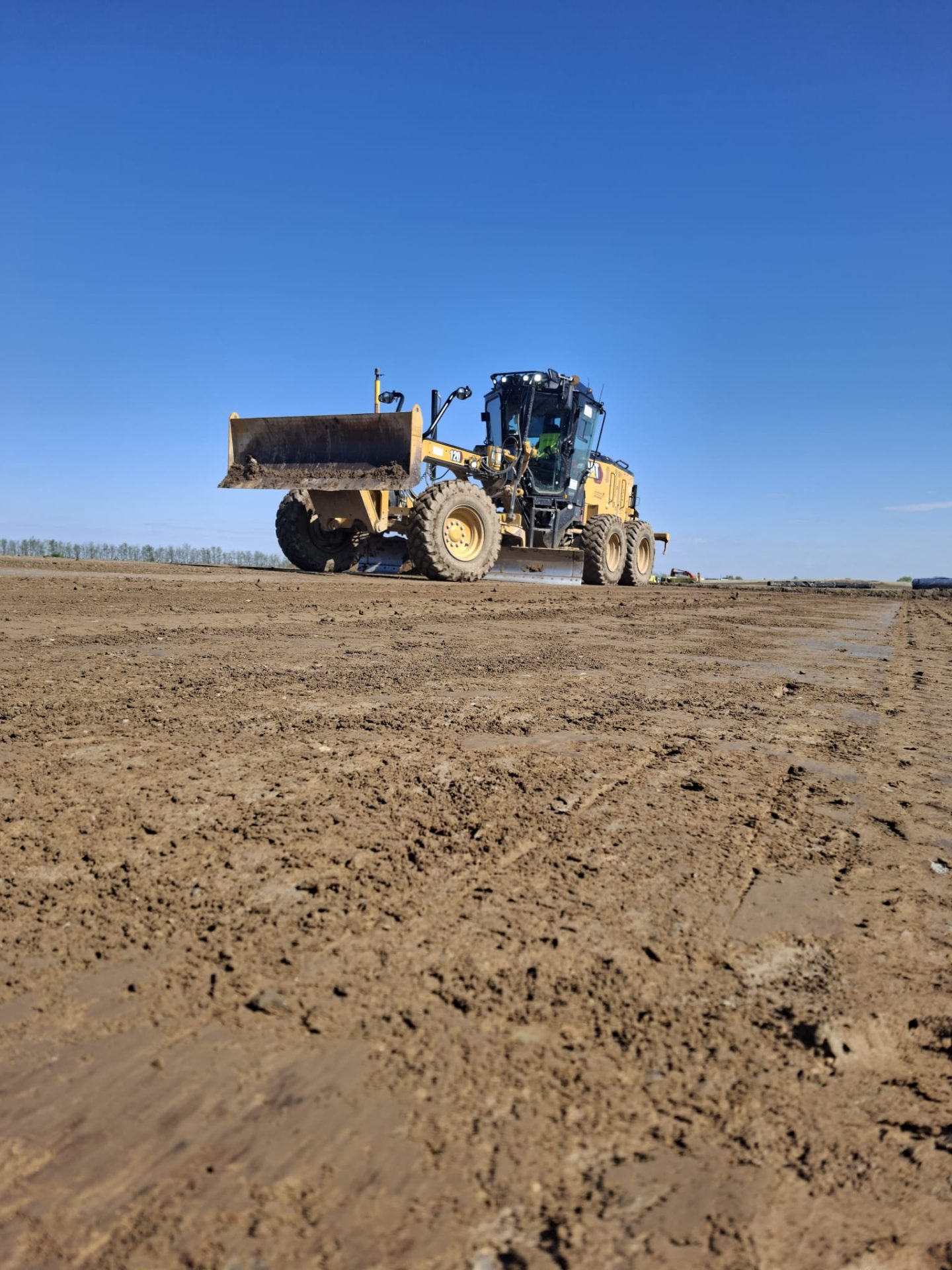 CAT 120 autogreder nivelare teren