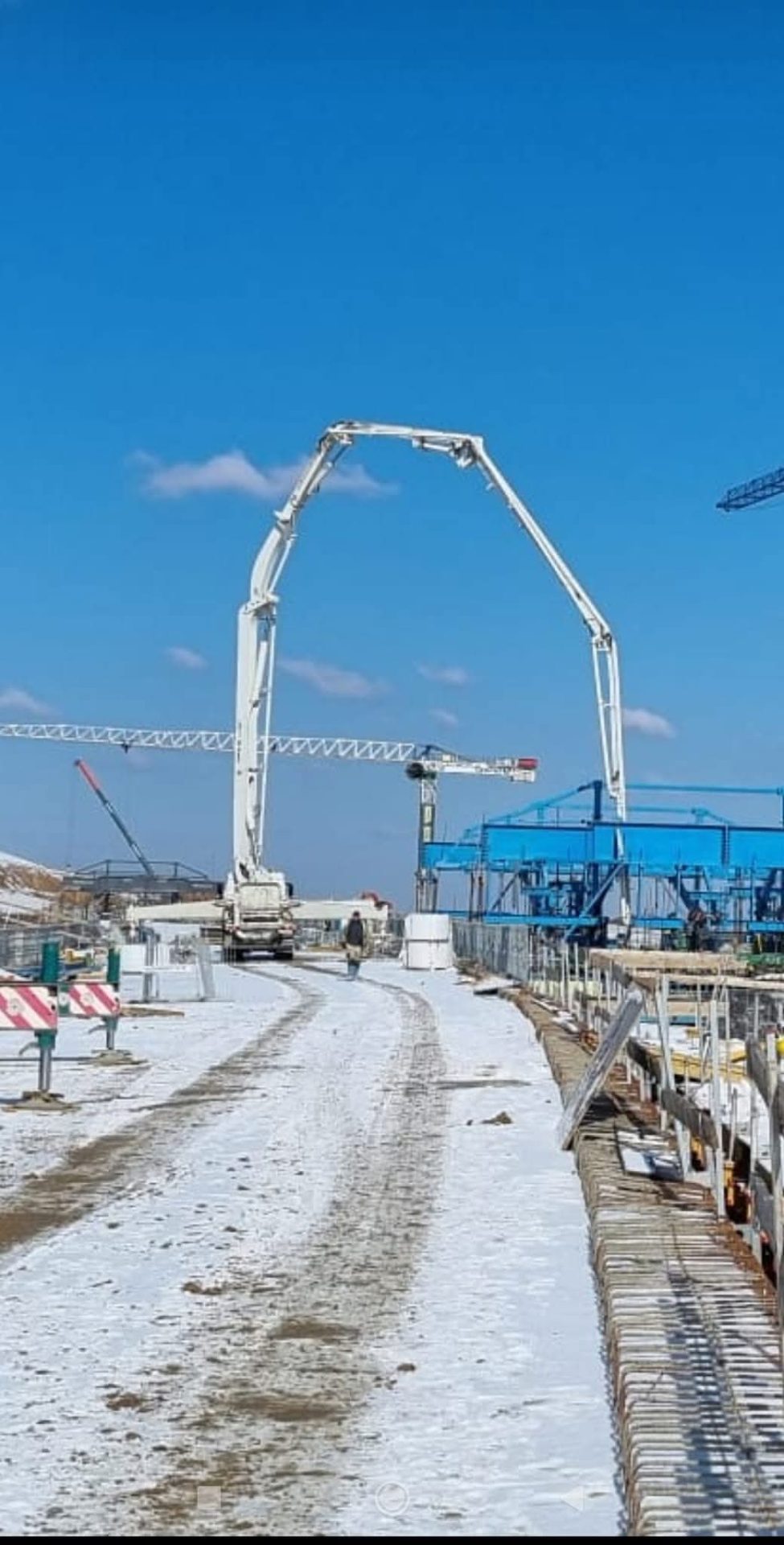Cifa autopompa beton turnare beton pod iarna 2