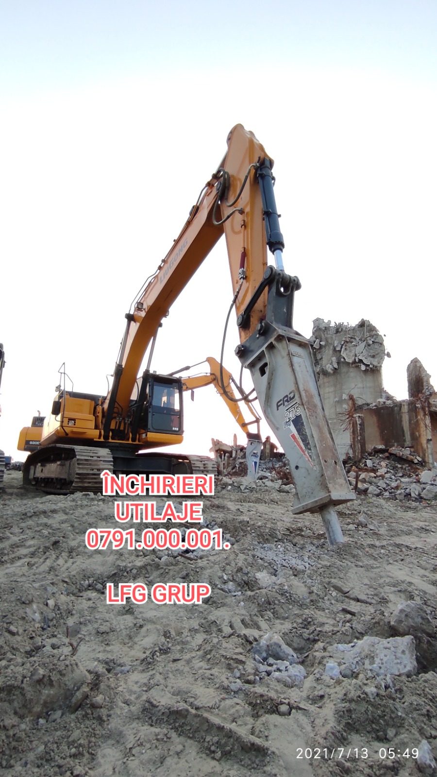 LiuGong 930E excavator ciocan hidraulic demolare
